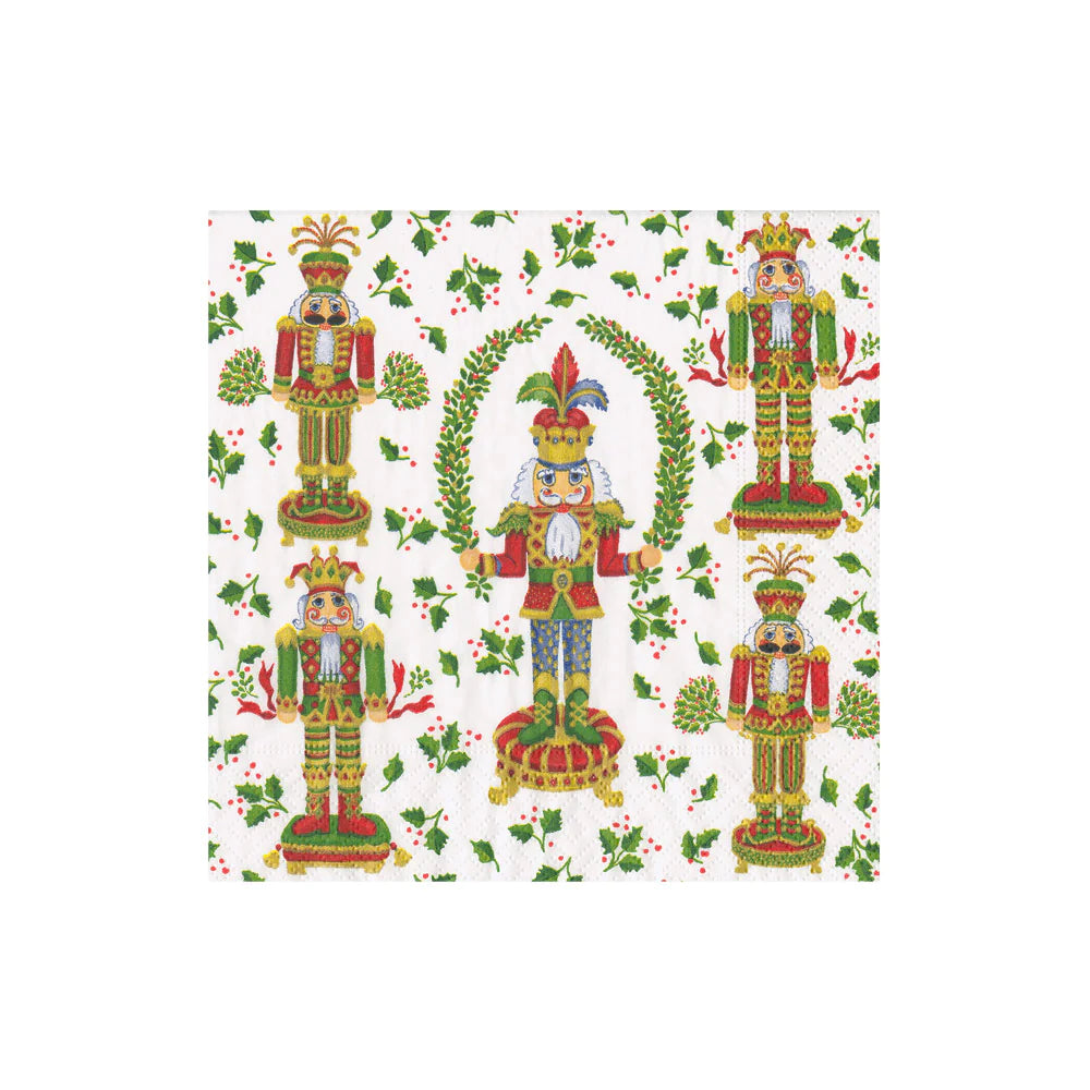 Caspari Nutcracker Christmas Cocktail Napkin