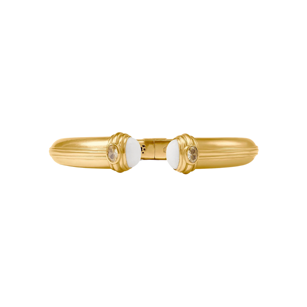 Julie Vos Portofino Gold Cuff - White Jade - OS
