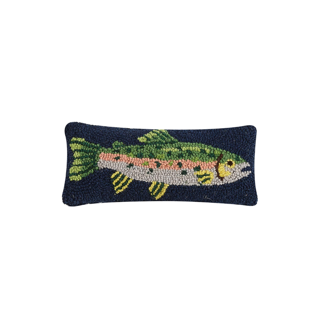 Trout Wool Hook Pillow