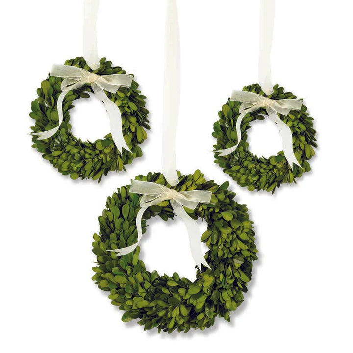Mini Preserved Boxwood Wreaths