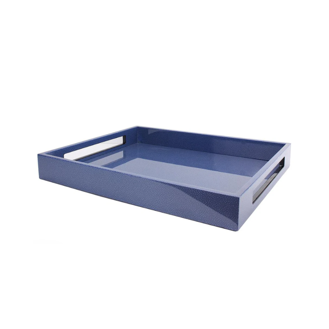 Addison Ross 16x14 Blue Shagreen Tray