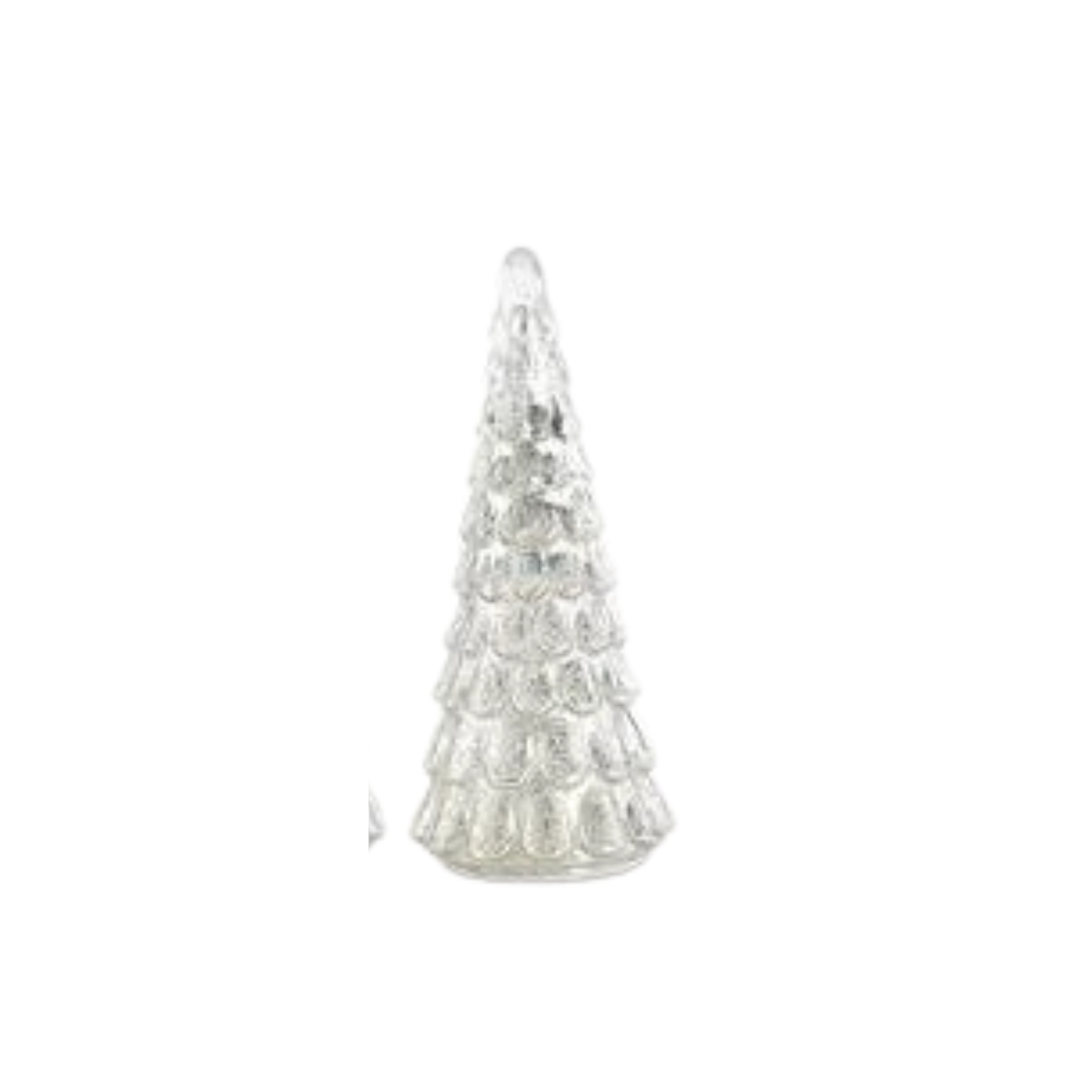 Silver LED Mercury Glass Tree with Timer