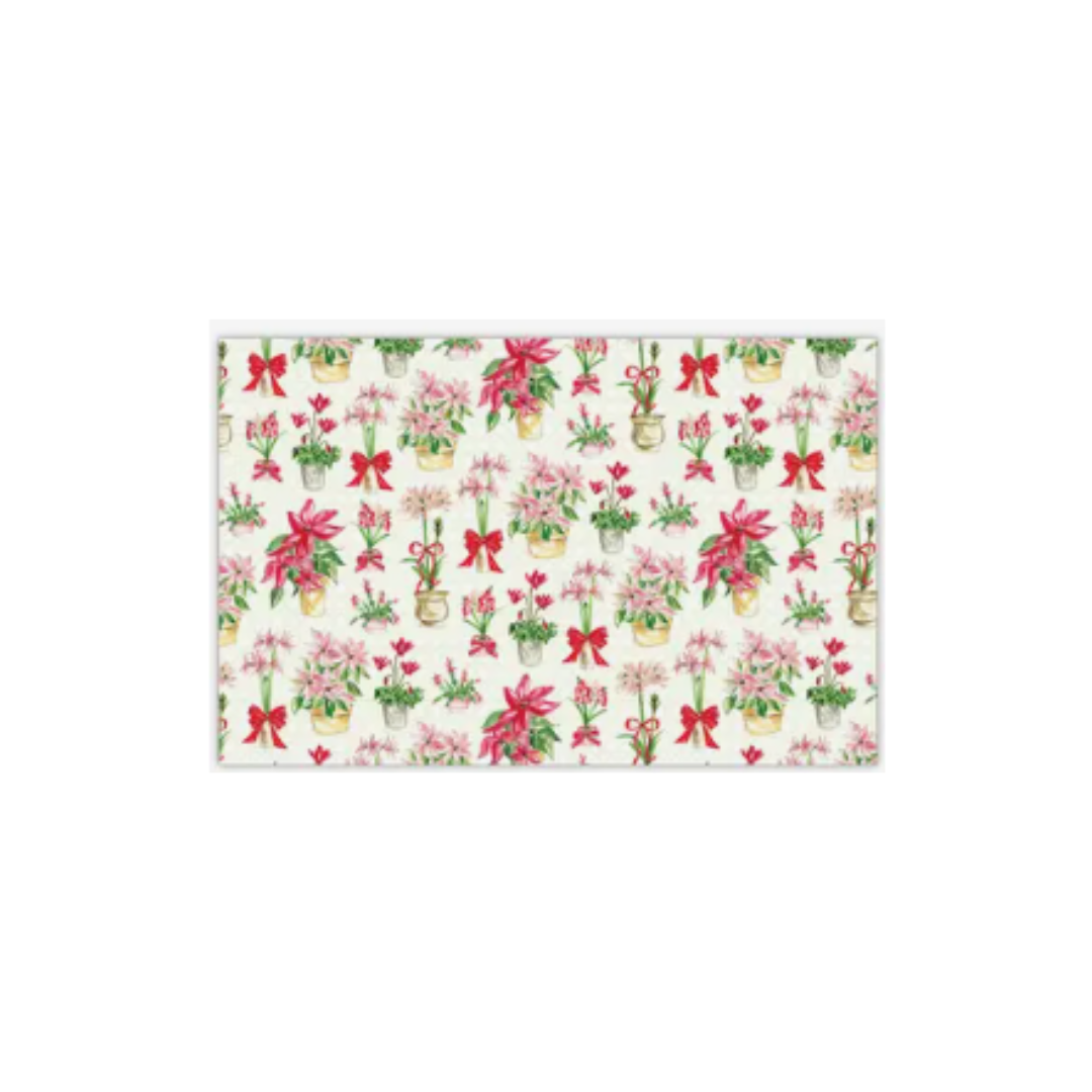 Christmas Poinsettia and Amaryllis Placemats