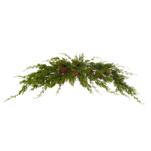 42" Cedar and Pinecone Swag