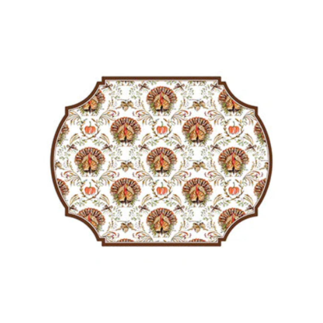 Festive Turkey and Gourd Placemats