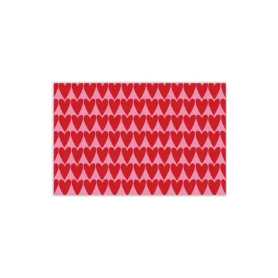 Handpainted Red Hearts Placemats