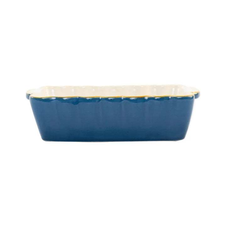 Vietri Italian Bakers Blue Small Rectangular Baker