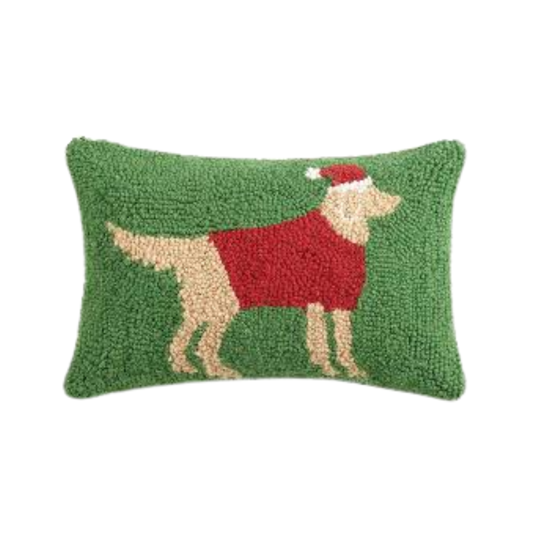 Christmas Golden Retriever Hook Pillow