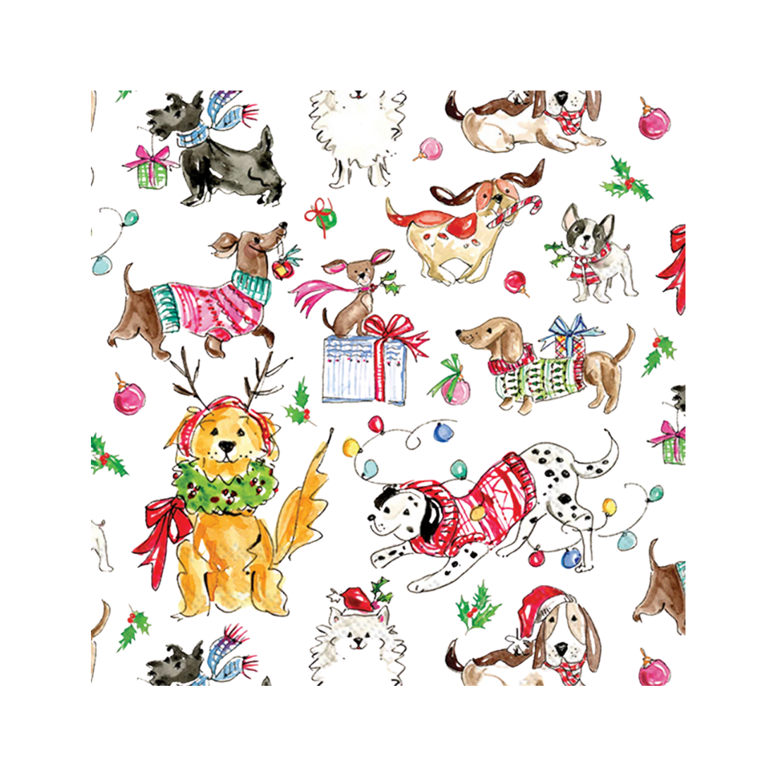 Christmas Dogs Cocktail Napkin