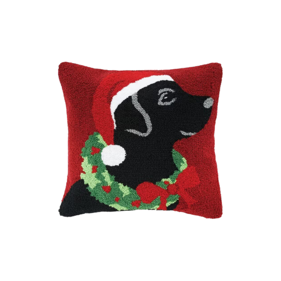 Lab & Wreath Pillow