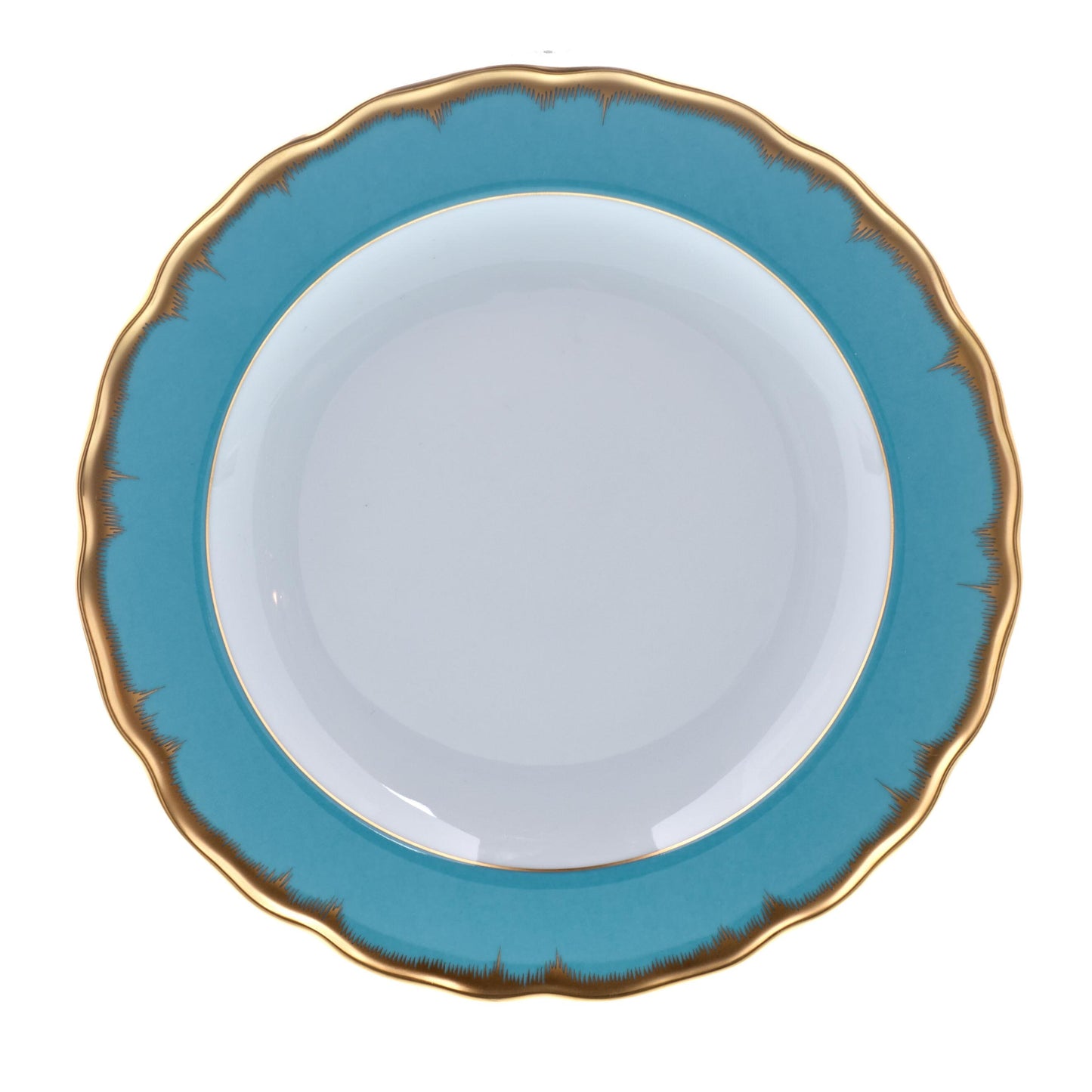 Chelsea Feather Turqouise Dessert Plate