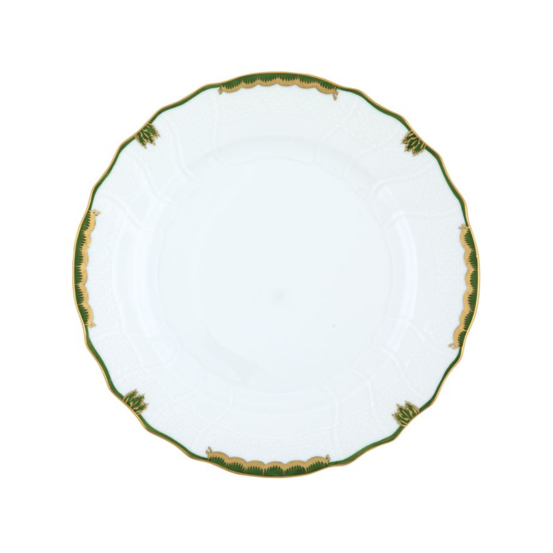 Herend Princess Victoria Dark Green Dinner Plate