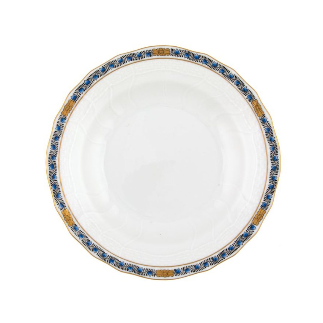 Herend Chinese Bouquet Garland Black Sapphire Dessert Plate
