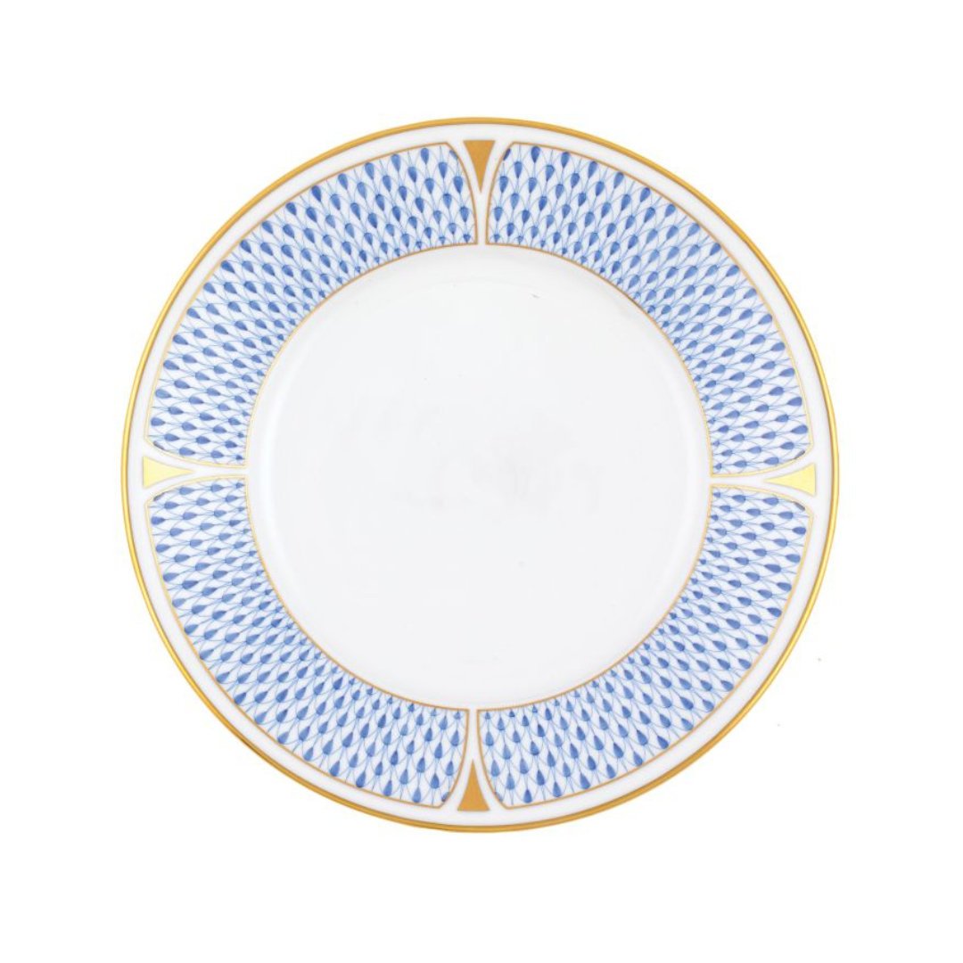 Herend Art Deco Blue Dessert Plate
