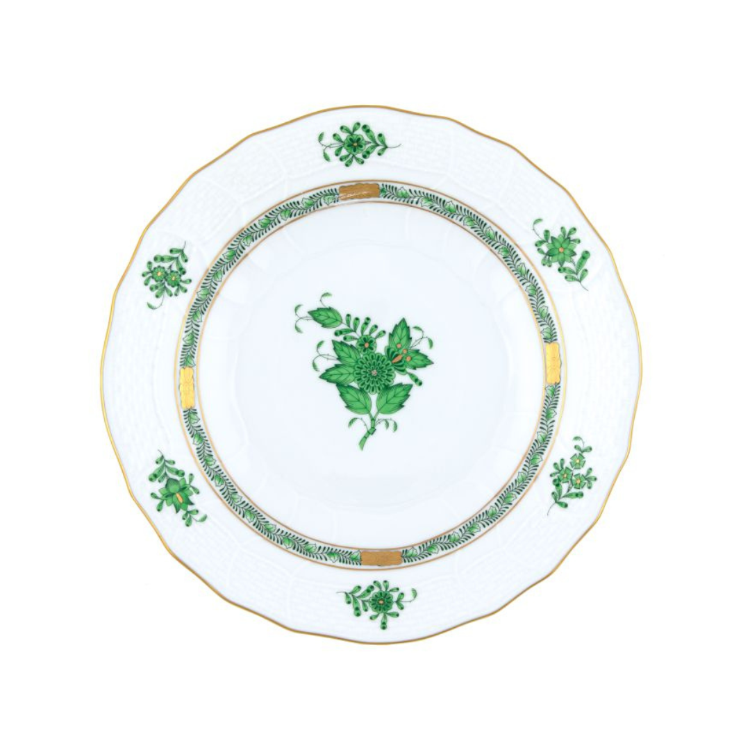 Herend Chinese Bouquet Green Dessert Plate