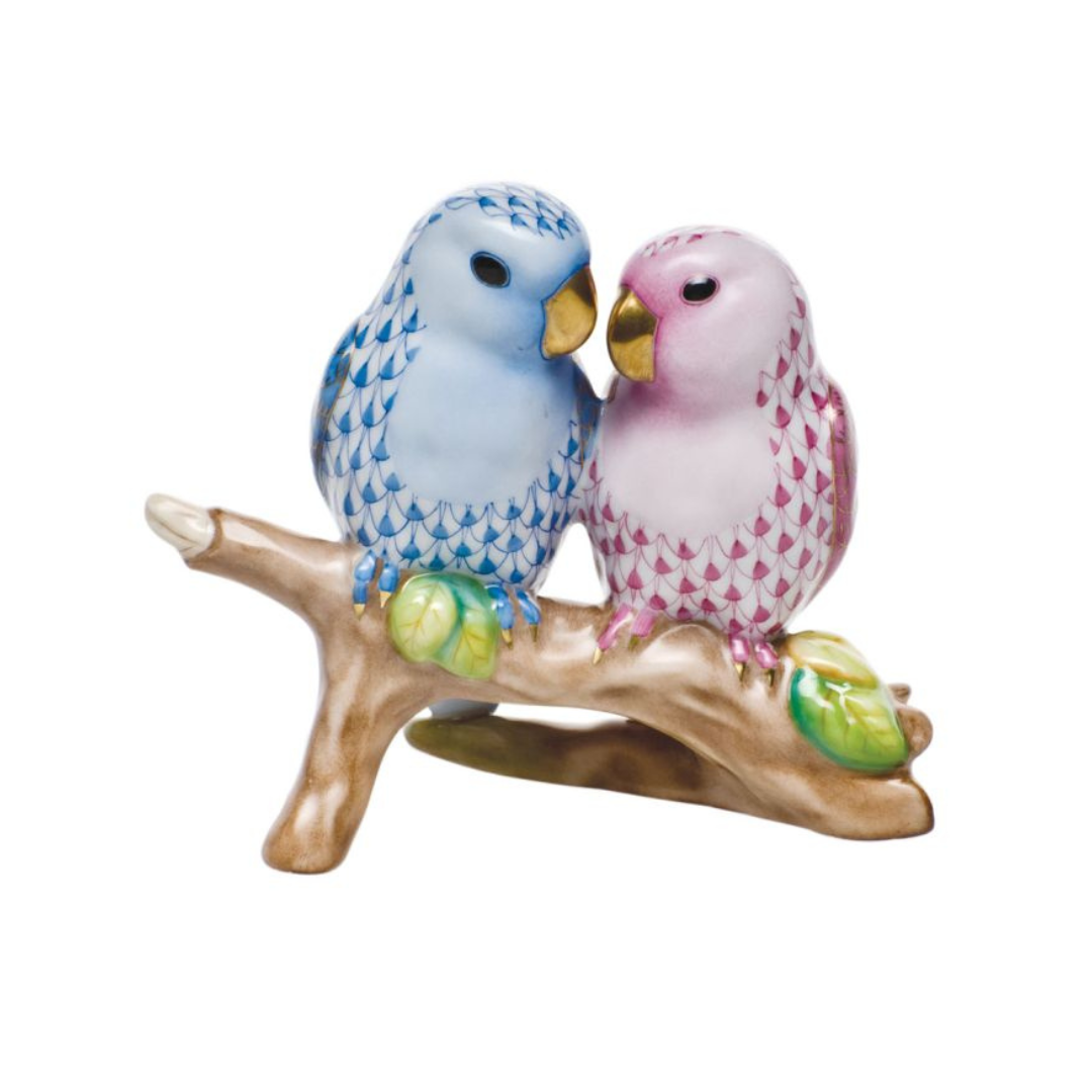 Herend Love Birds on Branch