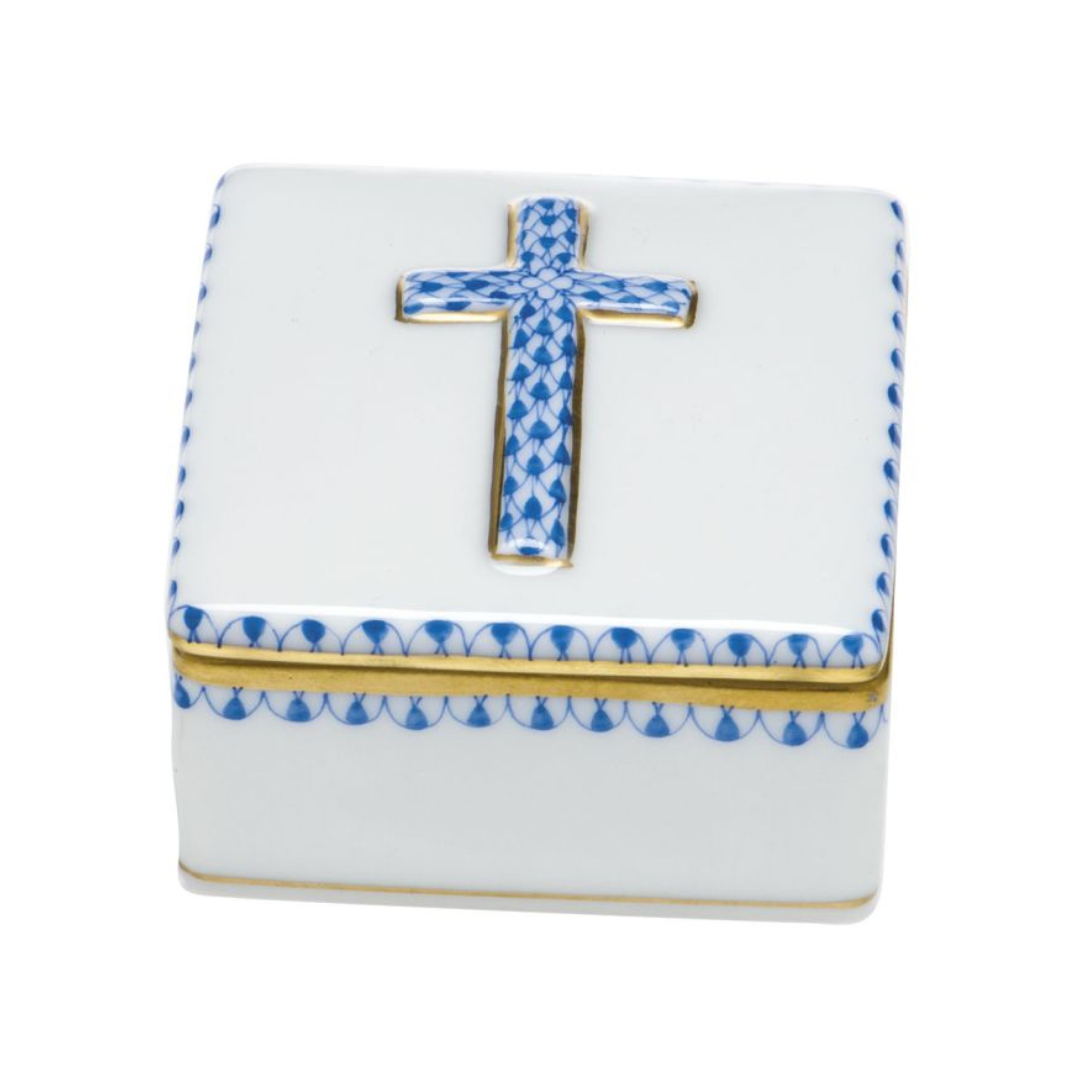 Herend Prayer Box- Blue