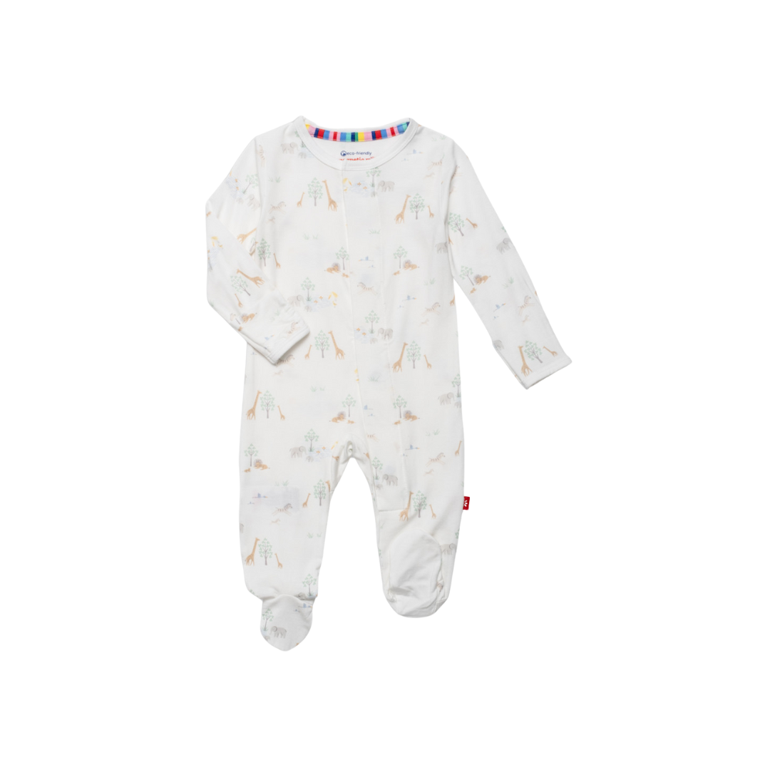 Magnetic Me White Serene Safari Footie