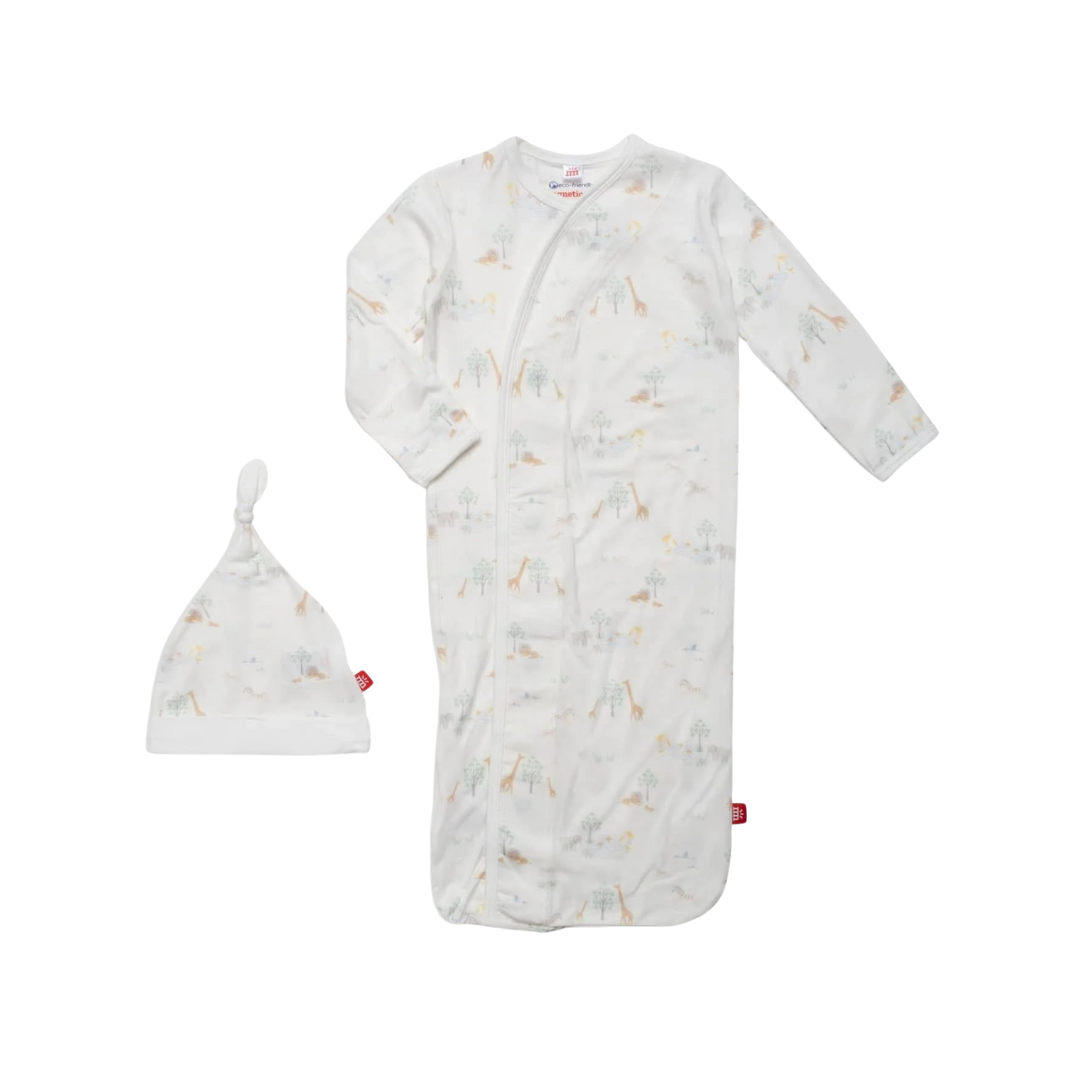 Magnetic Me White Serene Safari Gown + Hat Set