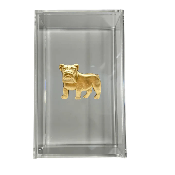 Southern Tribute Big Bulldog Guest Towel Box Clear