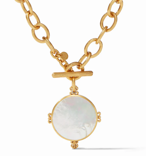 Meridian Statement Necklace - Mother of Pearl