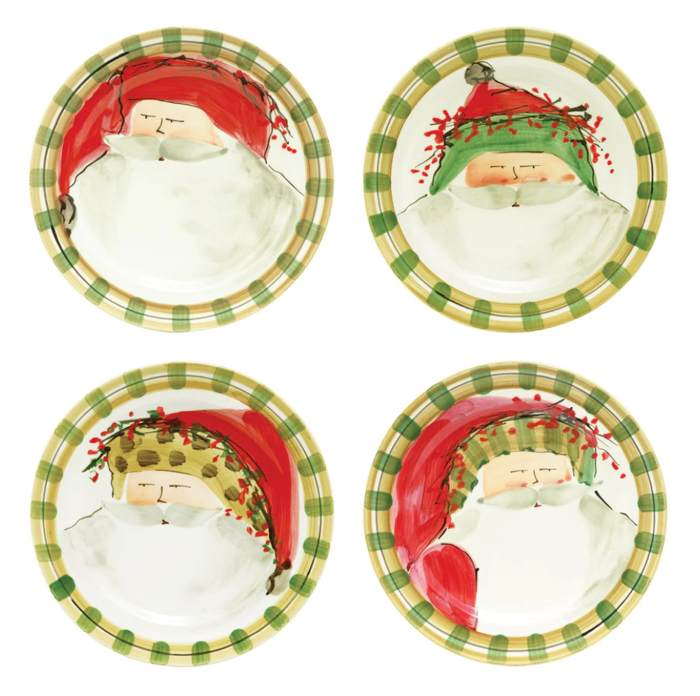 Vietri Old St. Nick Assorted Round Salad Plates