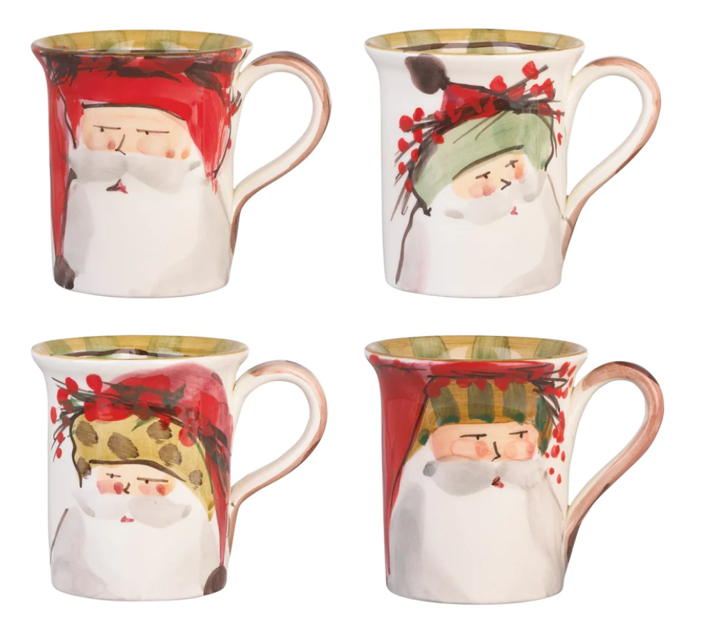 Vietri Old St. Nick Assorted Mugs