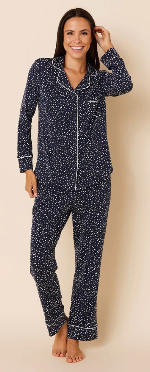 Confetti Dot Pima Knit Pajama Long Sleeve
