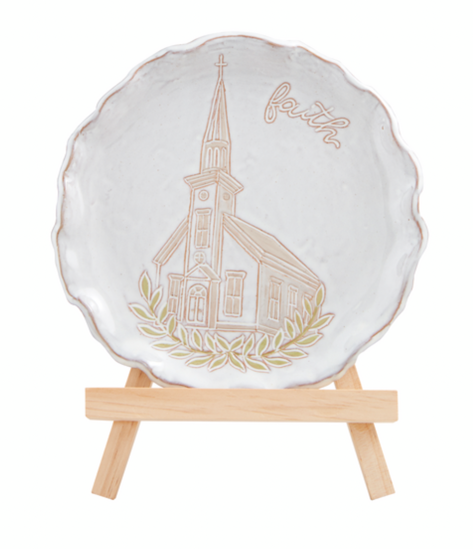 Church Plate on Easel