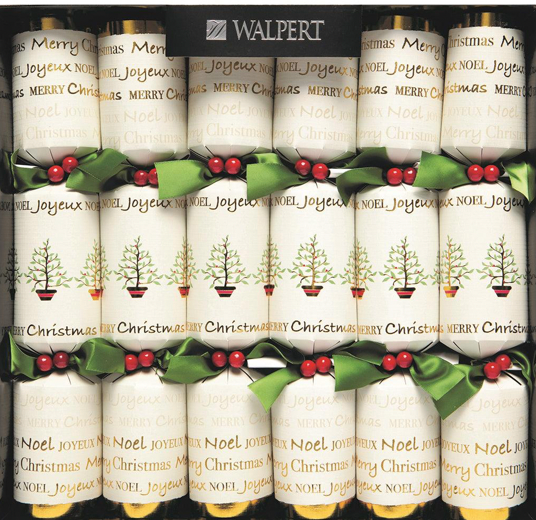 Festive Crackers - Greetings on Linen