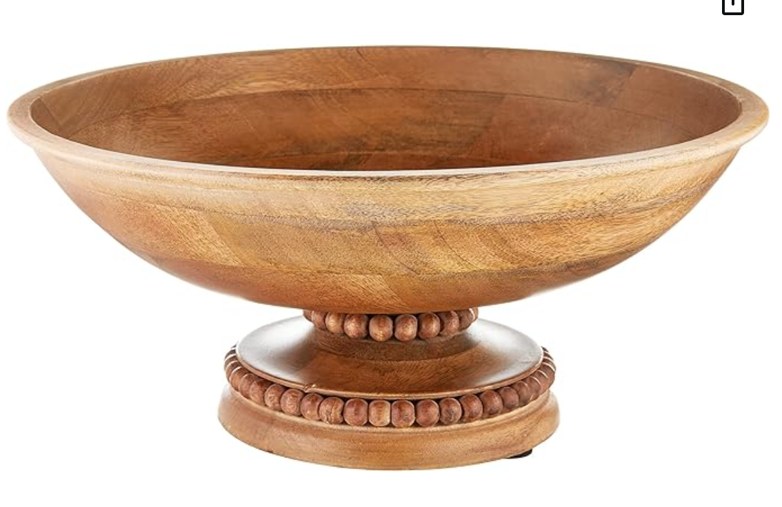 Wooden Pedestal Bowl