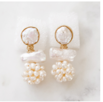 SJ Bailey Freshwater Pearl & Pearl Cluster