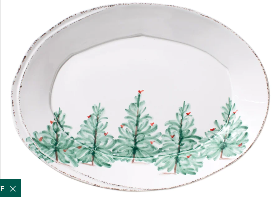 Lastra Holiday Small Oval Platter