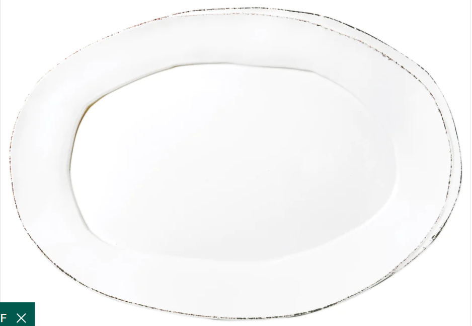 Vietri Lastra White Oval Platter