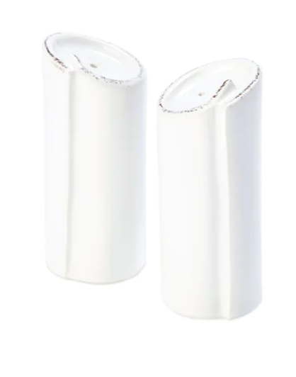 Vietri Lastra White Salt and Pepper
