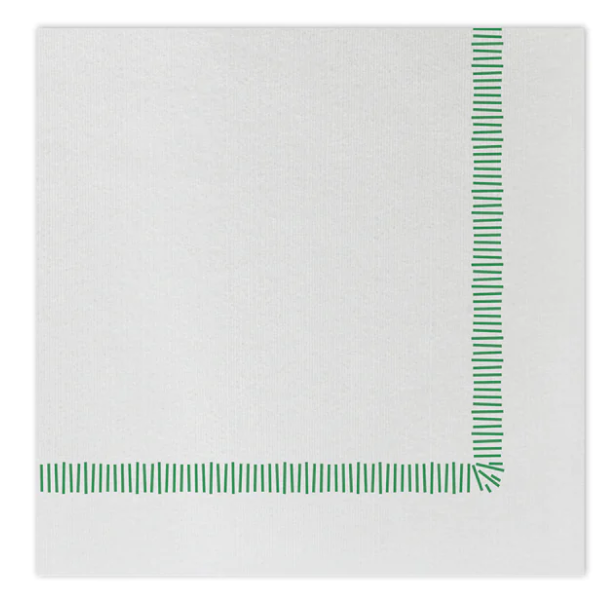 Vietri Fringe Green Cocktail Napkins