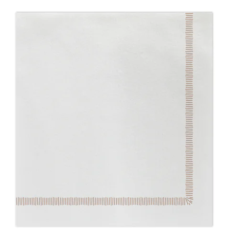 Vietri Papersoft Napkins Fringe Linen Cocktail Napkins (Pack of 20)