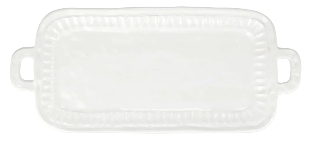 Vietri Pietra Serena Handled Rectangular Platter