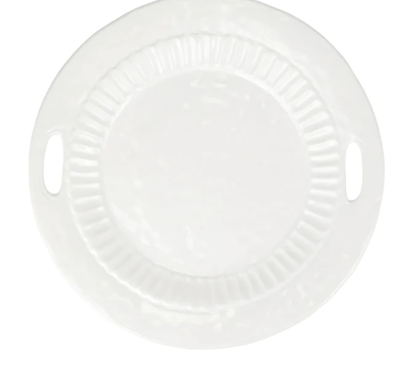 Vietri Pietra Serena Handled Round Tray