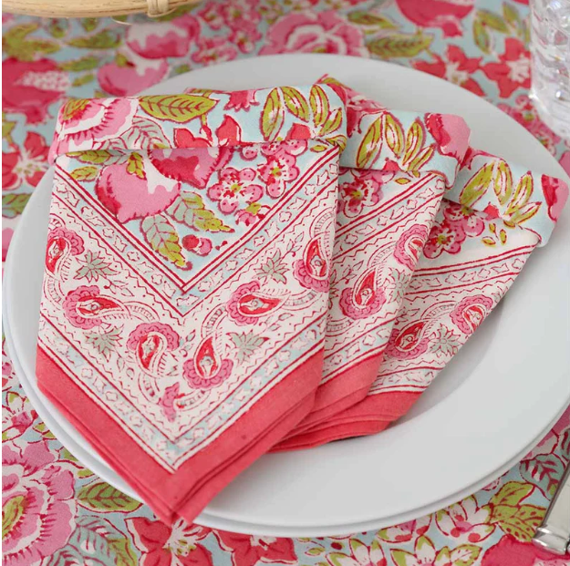 Pomegranate Wildflower Garden Napkin Set of 4
