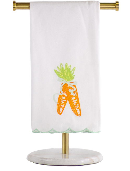 Carrot Scallop Edge Hand Towel