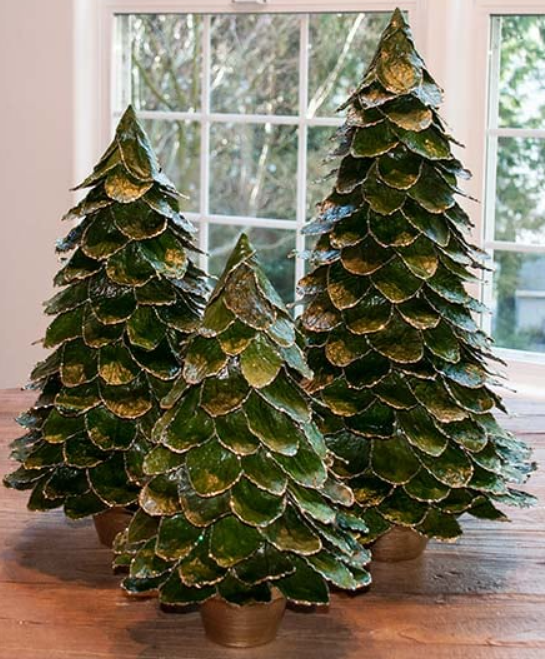 10" Potted Butterfly Leaf Cone Tree