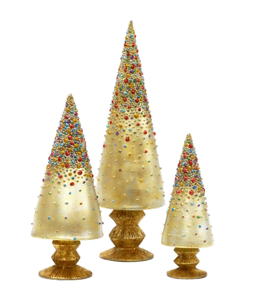 13" Bedazzled Cone Tree (Prism)