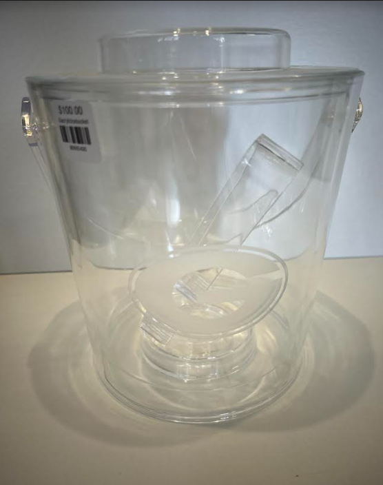 Acrylic Ice Bucket with Tongs - UGA "G"