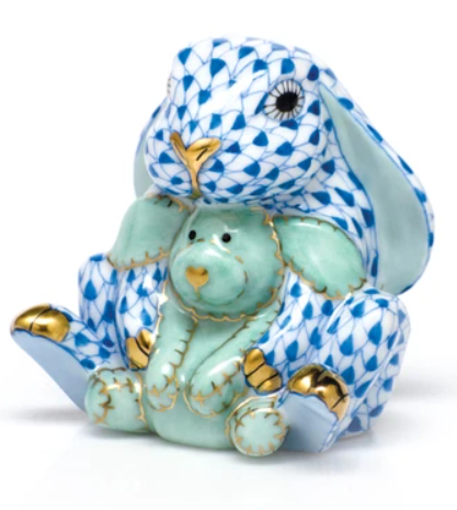 Bunny with Lovey- Blue