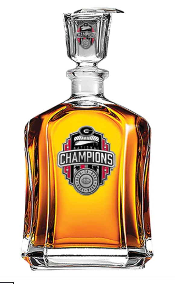 2022 GA National Champs Back 2 Back Capitol Decanter