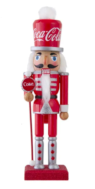 10" Wooden Coca-Cola Nutcracker