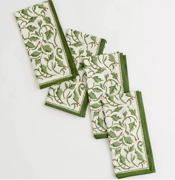 Pomegranate Holly Berry Napkin