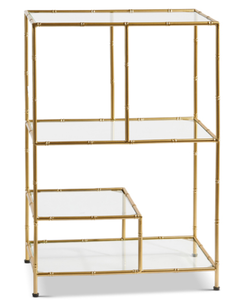 Gold Bambo w/ Glass Shelves