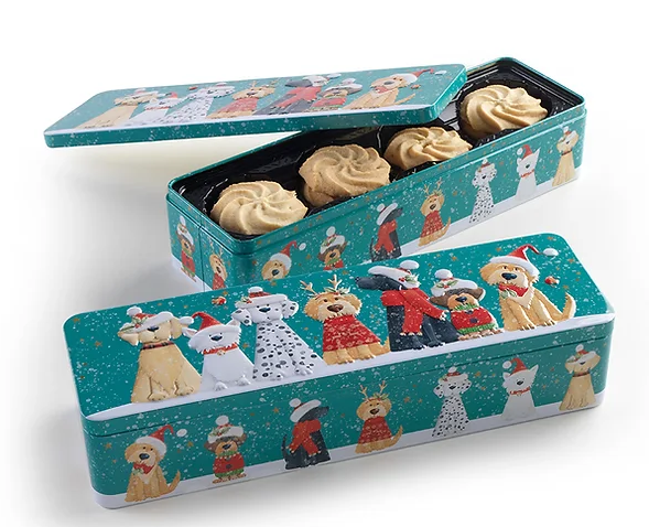 Christmas Dog Tin